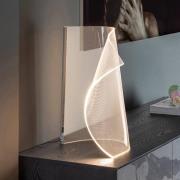 Velos II LED tafellamp, chroom, dimmer, metaal, kunststof