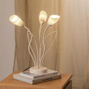 Tafellamp Gloriosa, crème, glas, 3-lamps