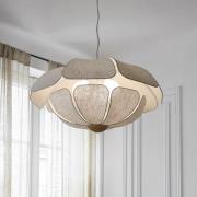 MARKET SET Hanglamp Coquillage, 70 cm crèmekleurig, linnen