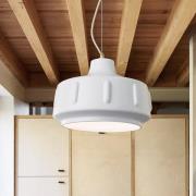MARKET SET Hanglamp Jimmy, Ø 38 cm, wit, keramiek