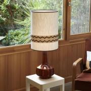 MARKET SET Tafellamp Jimmy, bruin/beige, 83 cm, rand