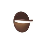 LED buiten wandlamp Letty, bruin, Ø 18 cm, metaal, IP65