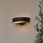LED buiten wandlamp Monay Round, zwart, IP44