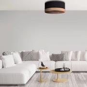 Euluna Levo plafondlamp, Ø 60 cm, jute/zwart