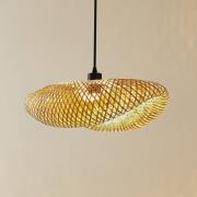Lindby hanglamp Eleane, bamboe, naturel, lengte 50 cm, E27