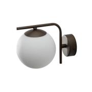 Aurora wandlamp, bruin, glas, 17 cm hoog, globe, E14