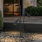 Lindby tuinpadverlichting Sorvete, zwart, metaal, 3-lamps, 83cm