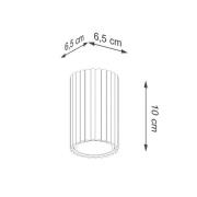 Carbon plafondlamp, goudkleurig, hoogte 10 cm, aluminium