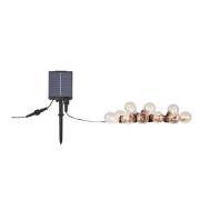 Lichtketting Suno, zonne-energie, USB, kunststof, 10-lamps, IP44