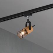 Tosh railspot voor DUOline, mat zwart, houtdetail