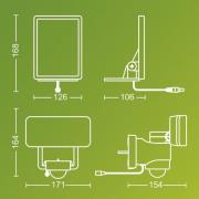 Philips LED-buitenspot op zonne-energie Tylus, zwart 3.000K sensor