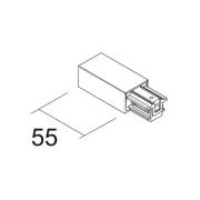 Ivela Voeding links SQUARE 48 V, zwart, kunststof