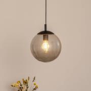 Hanglamp Esme, Ø 25 cm, rookgrijs, glas, globe, E27