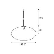 SLV hanglamp Magico, Ø 55 cm, zwart/goudkleurig, metaal