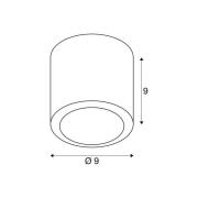 SLV LED plafondlamp Oculus, bronskleurig, 9 cm dimbaar tot warm