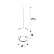 SLV LED hanglamp Oculus, messingkleurig Ø 9 cm, dimbaar tot warm