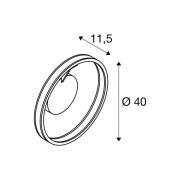 SLV LED plafondlamp One, Ø 40 cm, zwart, metaal, CCT