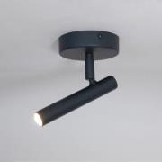 Wandlamp Sopel, antraciet, 1-lamp, staal, hoogte 15 cm