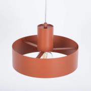 Hanglamp Rif M, baksteenrood, 1-lamp, Ø 25 cm, staal
