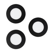 EGLO connect Smart LED-inbouwlamp Fueva-Z, zwart, 3-pack