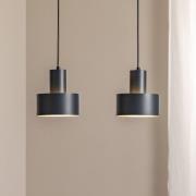 Hanglamp Rif 2, antraciet, 2-lamps, lineair, staal