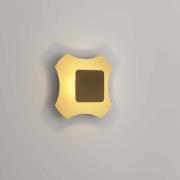 OLEV LED wandlamp ORNATO SQUARE, goud/bruin, metaal 2.700 K