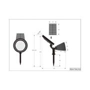 LED-spot op zonne-energie Festival, mat zwart, RGB, sensor