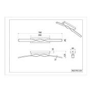 LED plafondlamp Ginko, wit mat, metaal, lengte 79 cm