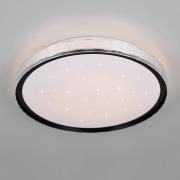 LED plafondlamp Varda, zwart, Ø 39 cm, afstandsbediening