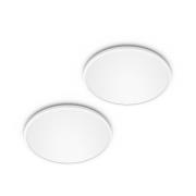 Philips LED SuperSlim 2-delige set wit IP44 Ø 30 cm 2.700 K