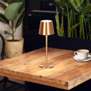 LED tafellamp Roxi, koperkleurig, metaal, IP54, dimbaar