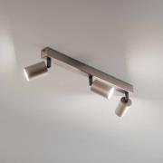 Plafondspot Top, verstelbaar, bruin, 3-lamps lineair