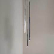 Hanglamp Sopel Lux, 3-lamps, rond, zwart/zilver, G9