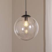 Hanglamp Esme, Ø 35 cm, transparant, glas, globe, E27