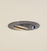 Prios plafond inbouwlamp Fibur, zilver geborsteld, Ø 8,2 cm
