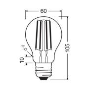 OSRAM LED lamp E27 7,2W gloeidraad 2.700K 1521lm 2-pack