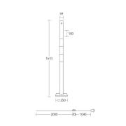 HerzBlut LED vloerlamp Lana del nero, hout, dimbaar