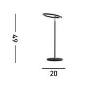 Space LED tafellamp, zwart, metaal