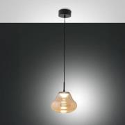 LED hanglamp Deva, amber, glas, Ø 25 cm, CCT, dimbaar