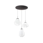 LED hanglamp Deva, 3-lamps, Ø 50 cm, helder, CCT, dimbaar