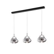 LED hanglamp Deva, 3-lamps, 115 cm, grijs, CCT, dimbaar