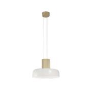 LED hanglamp Lunar, wit/goud, glas, CCT, dimbaar