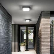 LED buiten plafondlamp Diuk, donkergrijs, metaal, IP65