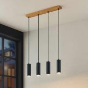 Lindby hanglamp Maniva. 60 cm, 4-lamps, zwart, GU10