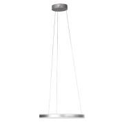 LED hanglamp Sirko, Ø 50 cm, nikkelkleurig, metaal, CCT
