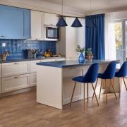 Kapitale hanglamp, blauw, 3-lamps, Ø 32 cm, GX53