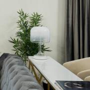 Maytoni LED tafellamp Spirito, wit, glas, hoogte 42 cm