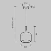 Maytoni LED hanglamp Spirito, wit, glas/metaal, Ø 26 cm