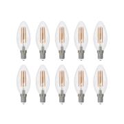 Arcchio LED filament lamp E14 kaars set van 10, 3000 K