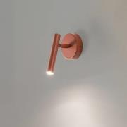 Wandlamp Sopel, baksteenrood, 1-lamp, staal, hoogte 15 cm